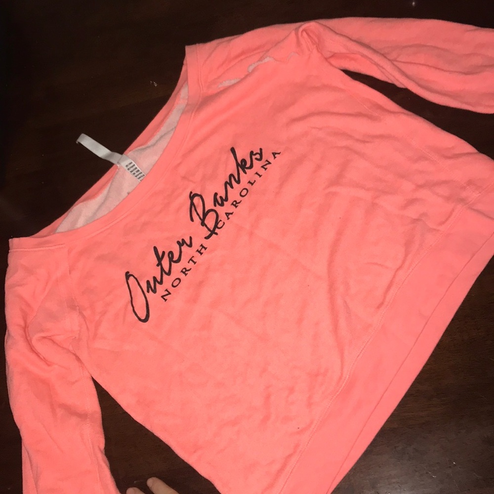 Over the shoulder crew neck